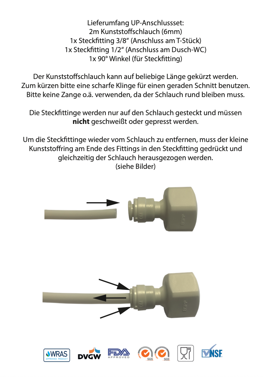 Flush-mounted connection set
